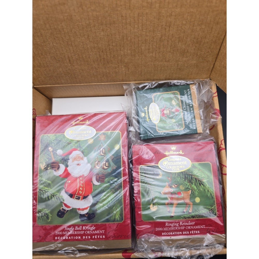 Hallmark Keepsake Ornaments 2000 Membership Kit (set of 3) Never Opened